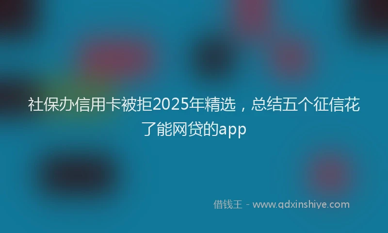社保办信用卡被拒2025年精选，总结五个征信花了能网贷的app