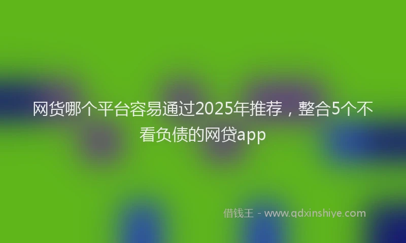 网货哪个平台容易通过2025年推荐，整合5个不看负债的网贷app