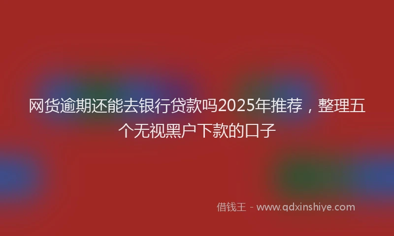 网货逾期还能去银行贷款吗2025年推荐，整理五个无视黑户下款的口子