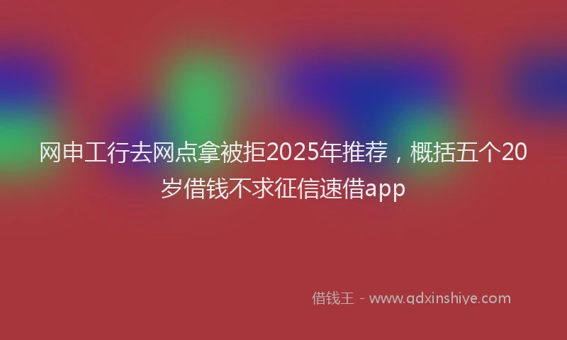 网申工行去网点拿被拒2025年推荐，概括五个20岁借钱不求征信速借app