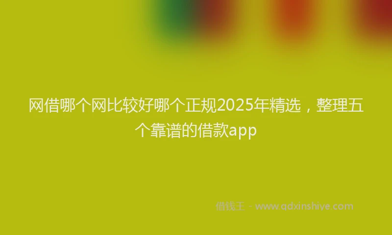 网借哪个网比较好哪个正规2025年精选，整理五个靠谱的借款app