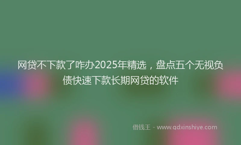 网贷不下款了咋办2025年精选，盘点五个无视负债快速下款长期网贷的软件