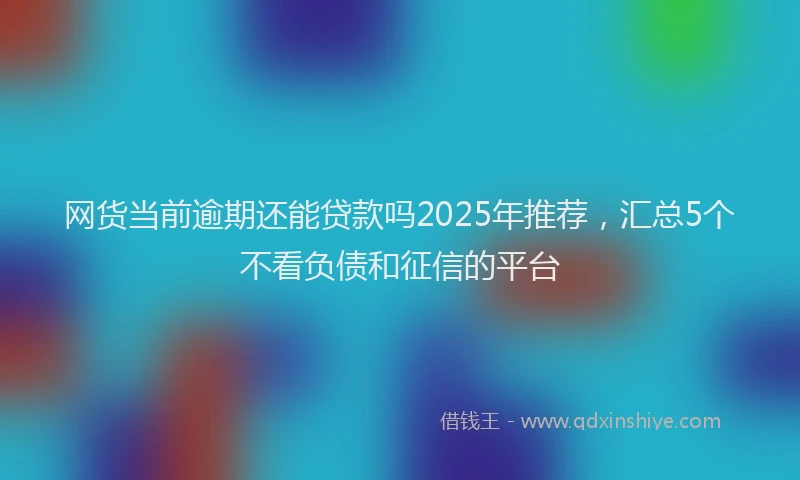网货当前逾期还能贷款吗2025年推荐，汇总5个不看负债和征信的平台