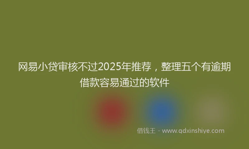 网易小贷审核不过2025年推荐，整理五个有逾期借款容易通过的软件