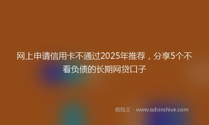 网上申请信用卡不通过2025年推荐，分享5个不看负债的长期网贷口子