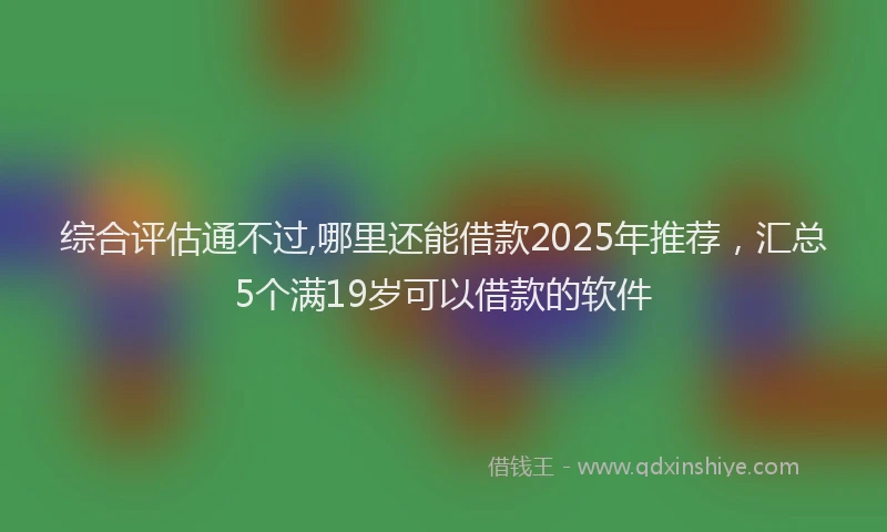 综合评估通不过,哪里还能借款2025年推荐，汇总5个满19岁可以借款的软件