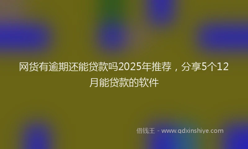 网货有逾期还能贷款吗2025年推荐，分享5个12月能贷款的软件