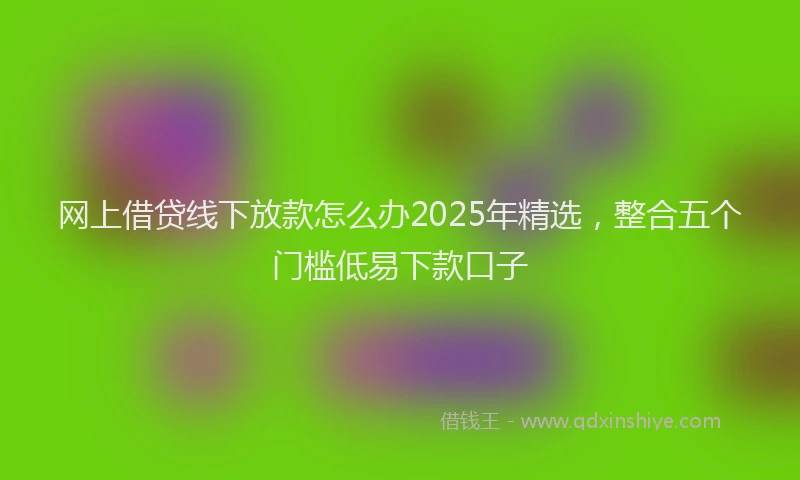 网上借贷线下放款怎么办2025年精选，整合五个门槛低易下款口子