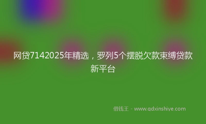 网贷7142025年精选，罗列5个摆脱欠款束缚贷款新平台