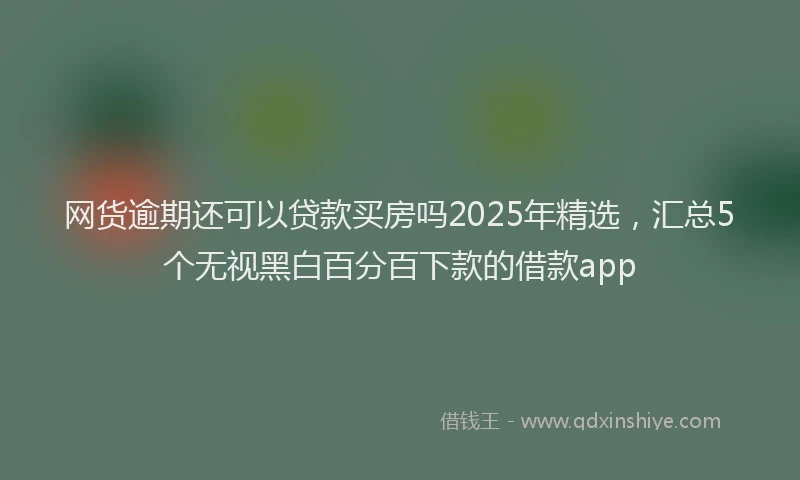 网货逾期还可以贷款买房吗2025年精选，汇总5个无视黑白百分百下款的借款app