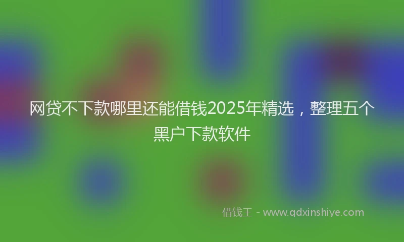 网贷不下款哪里还能借钱2025年精选，整理五个黑户下款软件