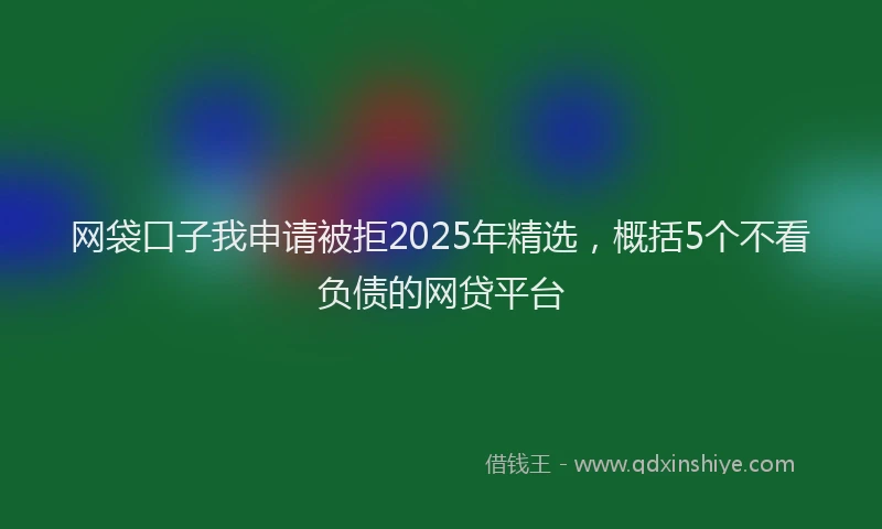 网袋口子我申请被拒2025年精选，概括5个不看负债的网贷平台