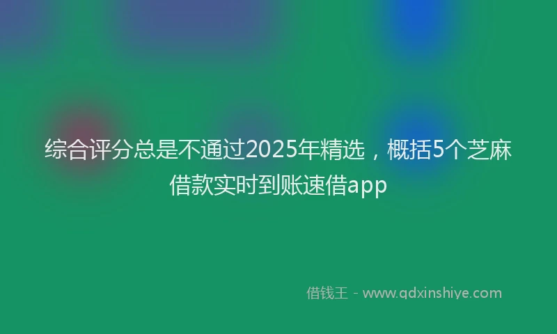 综合评分总是不通过2025年精选，概括5个芝麻借款实时到账速借app