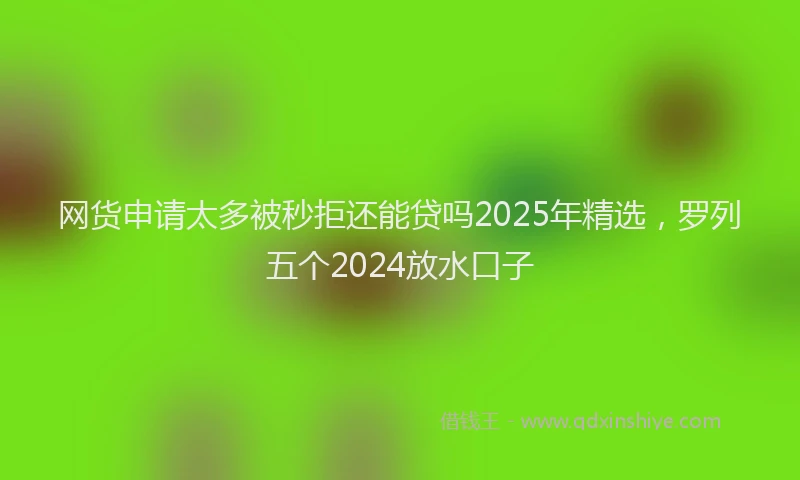 网货申请太多被秒拒还能贷吗2025年精选，罗列五个2024放水口子