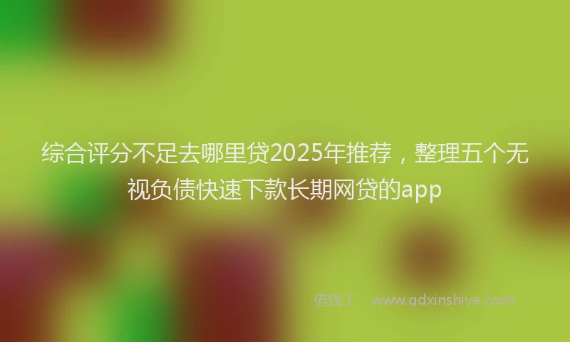 综合评分不足去哪里贷2025年推荐，整理五个无视负债快速下款长期网贷的app