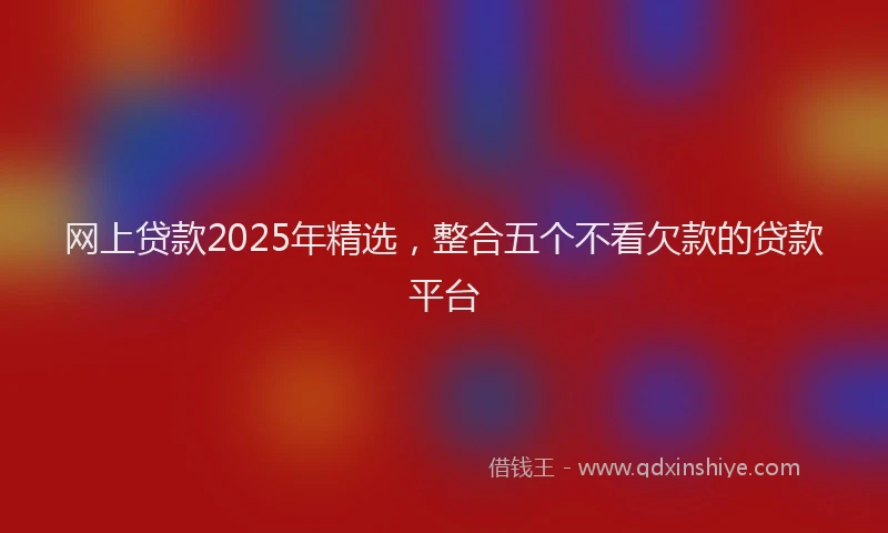 网上贷款2025年精选，整合五个不看欠款的贷款平台