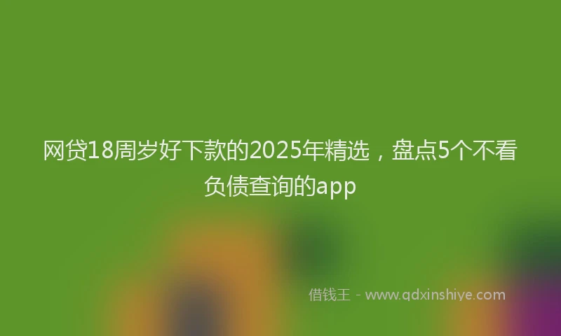 网贷18周岁好下款的2025年精选，盘点5个不看负债查询的app