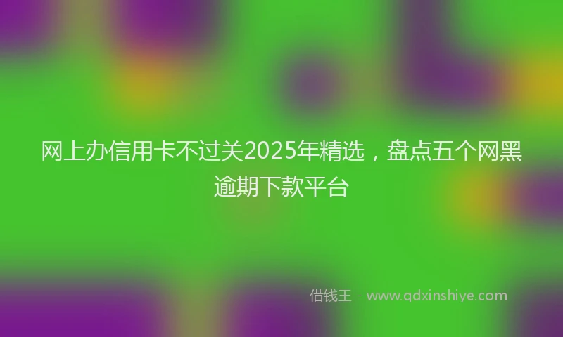 网上办信用卡不过关2025年精选，盘点五个网黑逾期下款平台