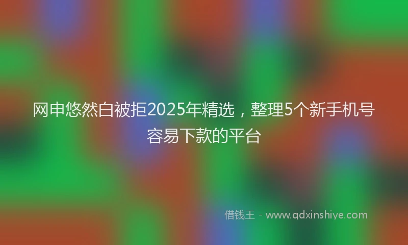 网申悠然白被拒2025年精选，整理5个新手机号容易下款的平台