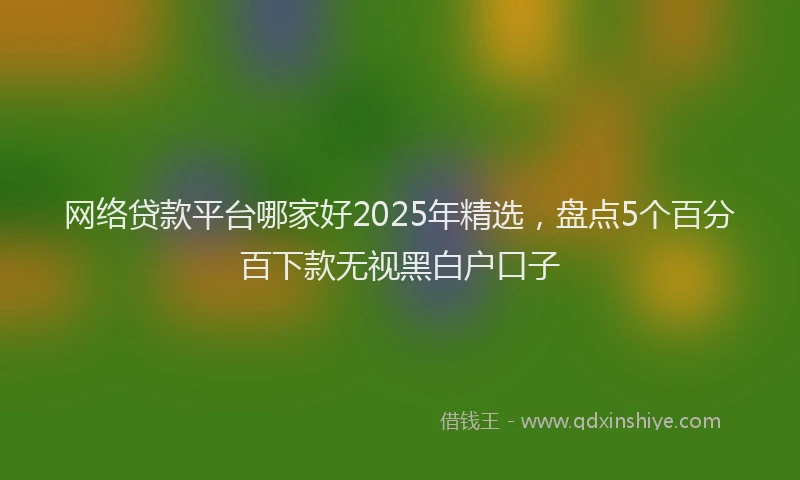 网络贷款平台哪家好2025年精选，盘点5个百分百下款无视黑白户口子