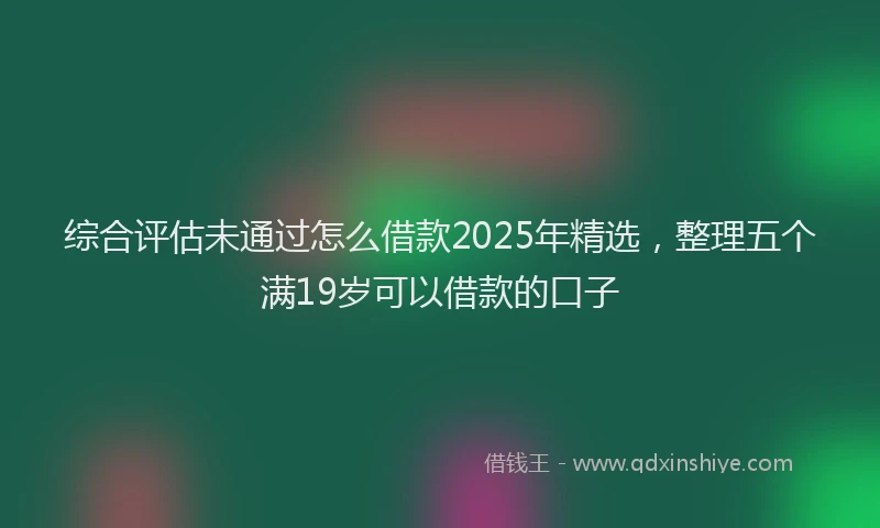 综合评估未通过怎么借款2025年精选，整理五个满19岁可以借款的口子