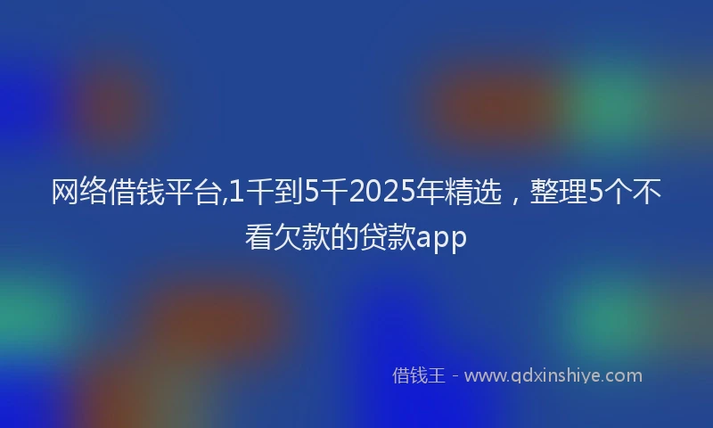 网络借钱平台,1千到5千2025年精选，整理5个不看欠款的贷款app