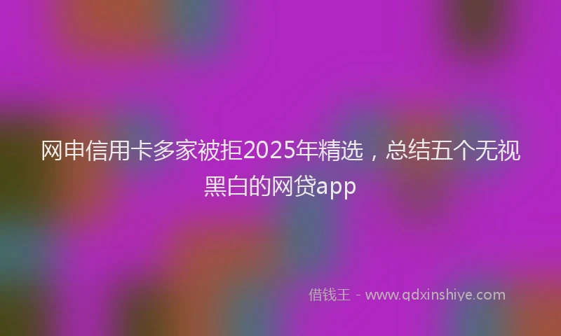 网申信用卡多家被拒2025年精选，总结五个无视黑白的网贷app