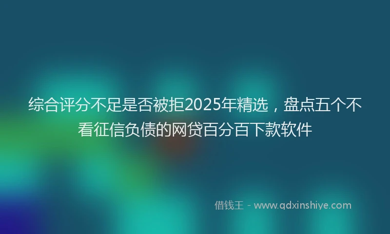 综合评分不足是否被拒2025年精选，盘点五个不看征信负债的网贷百分百下款软件