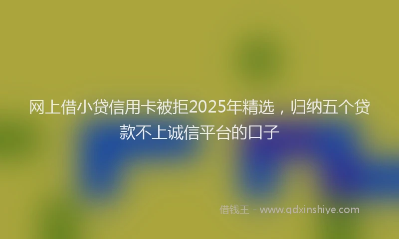 网上借小贷信用卡被拒2025年精选，归纳五个贷款不上诚信平台的口子