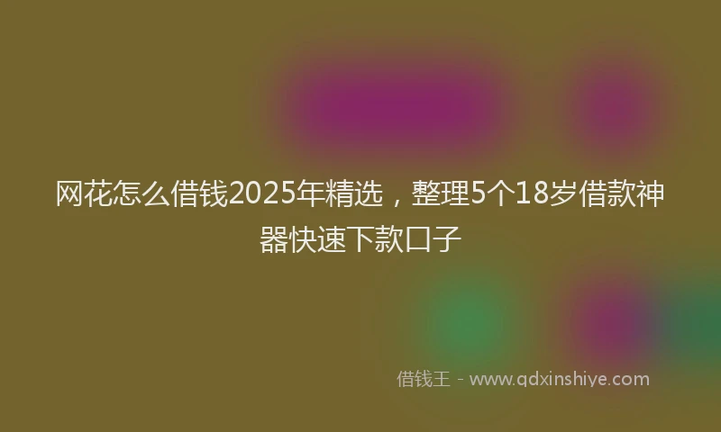 网花怎么借钱2025年精选，整理5个18岁借款神器快速下款口子