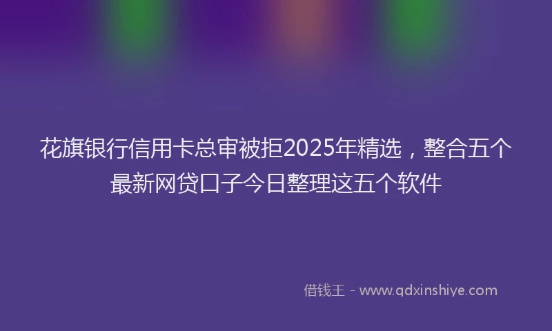 花旗银行信用卡总审被拒2025年精选，整合五个最新网贷口子今日整理这五个软件
