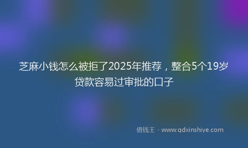 芝麻小钱怎么被拒了2025年推荐，整合5个19岁贷款容易过审批的口子