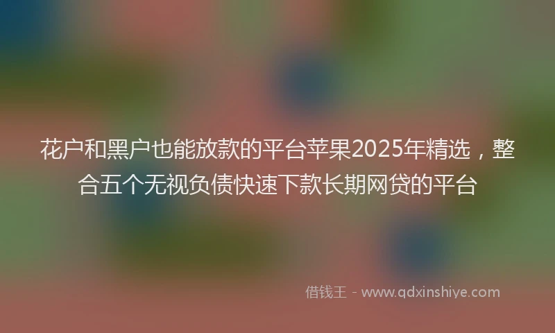 花户和黑户也能放款的平台苹果2025年精选，整合五个无视负债快速下款长期网贷的平台