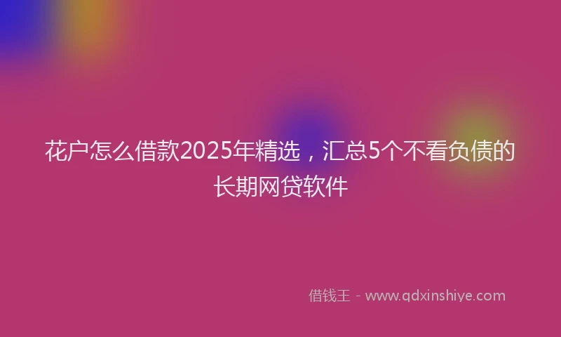 花户怎么借款2025年精选，汇总5个不看负债的长期网贷软件