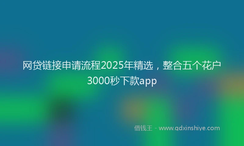 网贷链接申请流程2025年精选，整合五个花户3000秒下款app