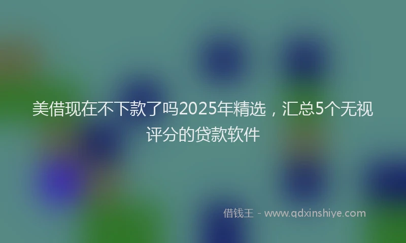 美借现在不下款了吗2025年精选，汇总5个无视评分的贷款软件