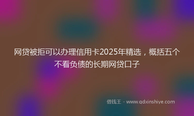 网贷被拒可以办理信用卡2025年精选，概括五个不看负债的长期网贷口子