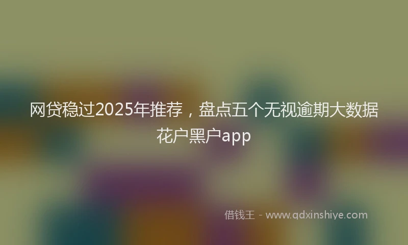 网贷稳过2025年推荐，盘点五个无视逾期大数据花户黑户app