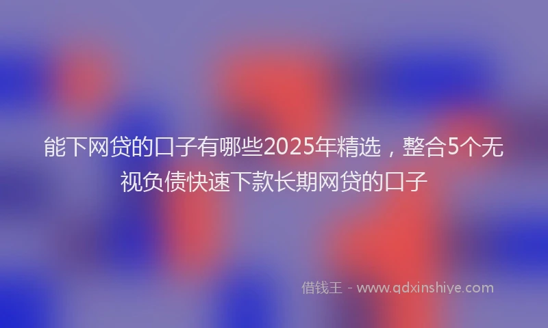 能下网贷的口子有哪些2025年精选，整合5个无视负债快速下款长期网贷的口子