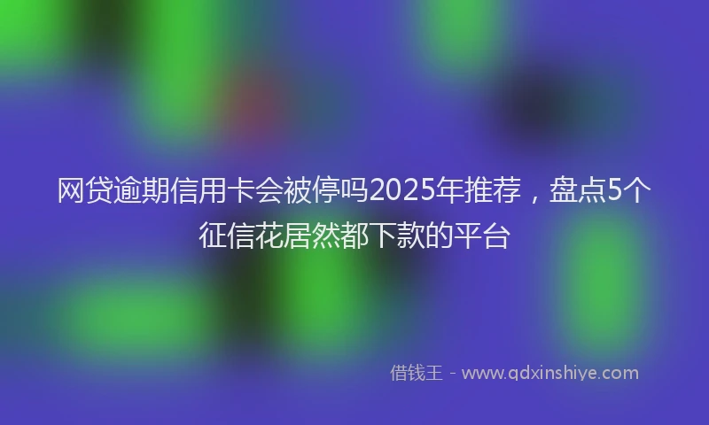 网贷逾期信用卡会被停吗2025年推荐，盘点5个征信花居然都下款的平台