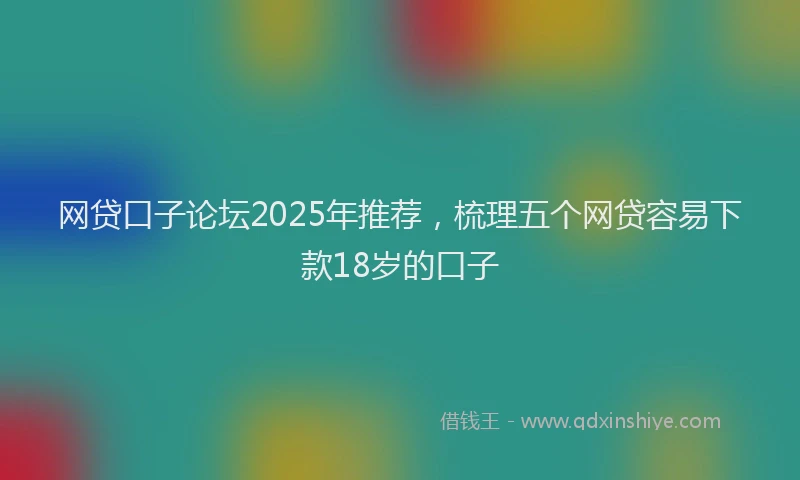 网贷口子论坛2025年推荐，梳理五个网贷容易下款18岁的口子