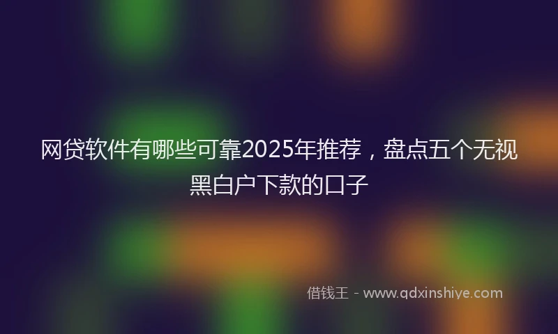 网贷软件有哪些可靠2025年推荐，盘点五个无视黑白户下款的口子