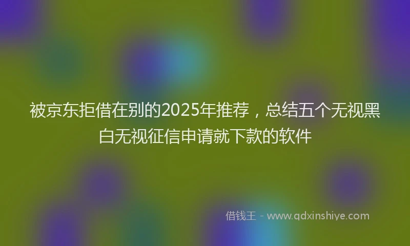 被京东拒借在别的2025年推荐，总结五个无视黑白无视征信申请就下款的软件