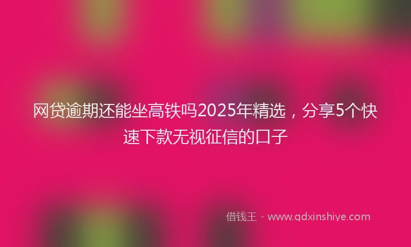 网贷逾期还能坐高铁吗2025年精选，分享5个快速下款无视征信的口子