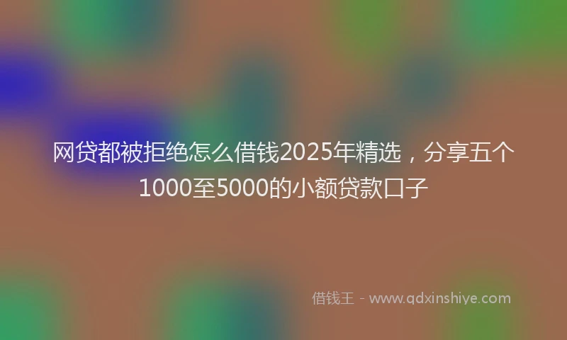网贷都被拒绝怎么借钱2025年精选，分享五个1000至5000的小额贷款口子