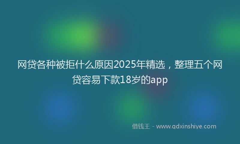 网贷各种被拒什么原因2025年精选，整理五个网贷容易下款18岁的app