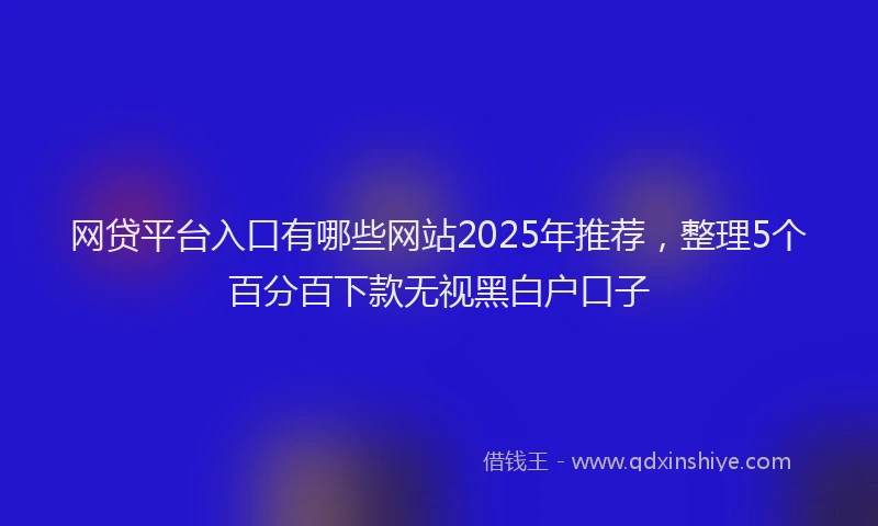 网贷平台入口有哪些网站2025年推荐，整理5个百分百下款无视黑白户口子
