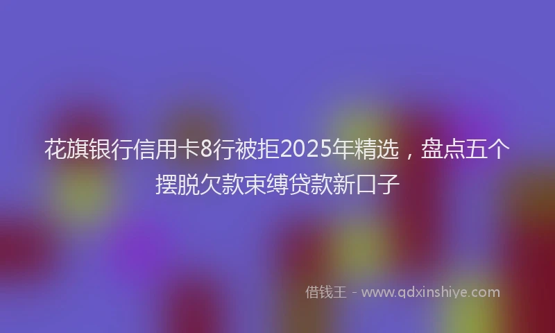 花旗银行信用卡8行被拒2025年精选，盘点五个摆脱欠款束缚贷款新口子