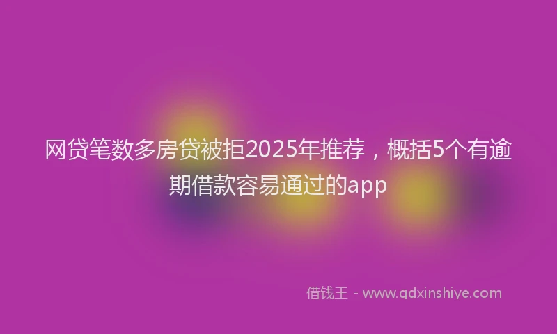 网贷笔数多房贷被拒2025年推荐，概括5个有逾期借款容易通过的app