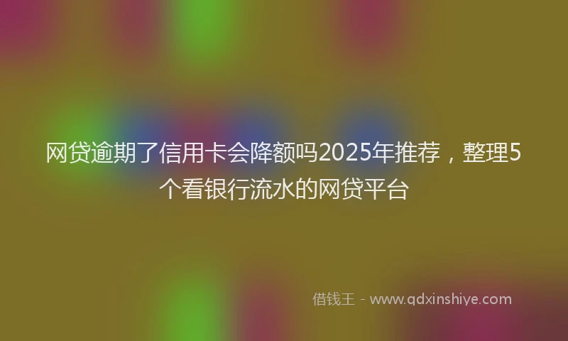 网贷逾期了信用卡会降额吗2025年推荐，整理5个看银行流水的网贷平台